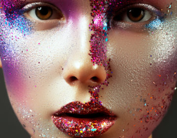 SiLiglit-Glitter eingesetzt in der Kosmetik